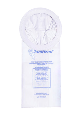 JAN-PTMV-2(10) JANITIZED PAPER BAG PROTEAM MEGA VAC