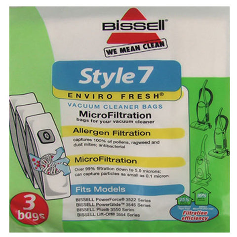 Bissell Style 7 Upright Vacuum Cleaner Bags 3pk