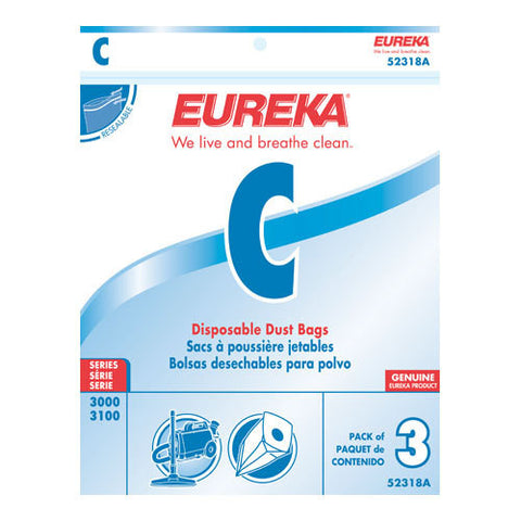 Eureka Style C Canister Vacuum Cleaner Bags 3pk