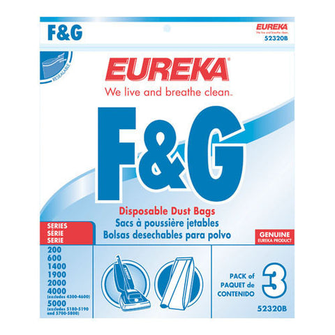 Eureka Style F&G Upright Vacuum Cleaner Bags 3pk