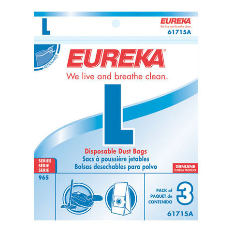 Eureka Style L Canister Vacuum Cleaner Bags 3pk